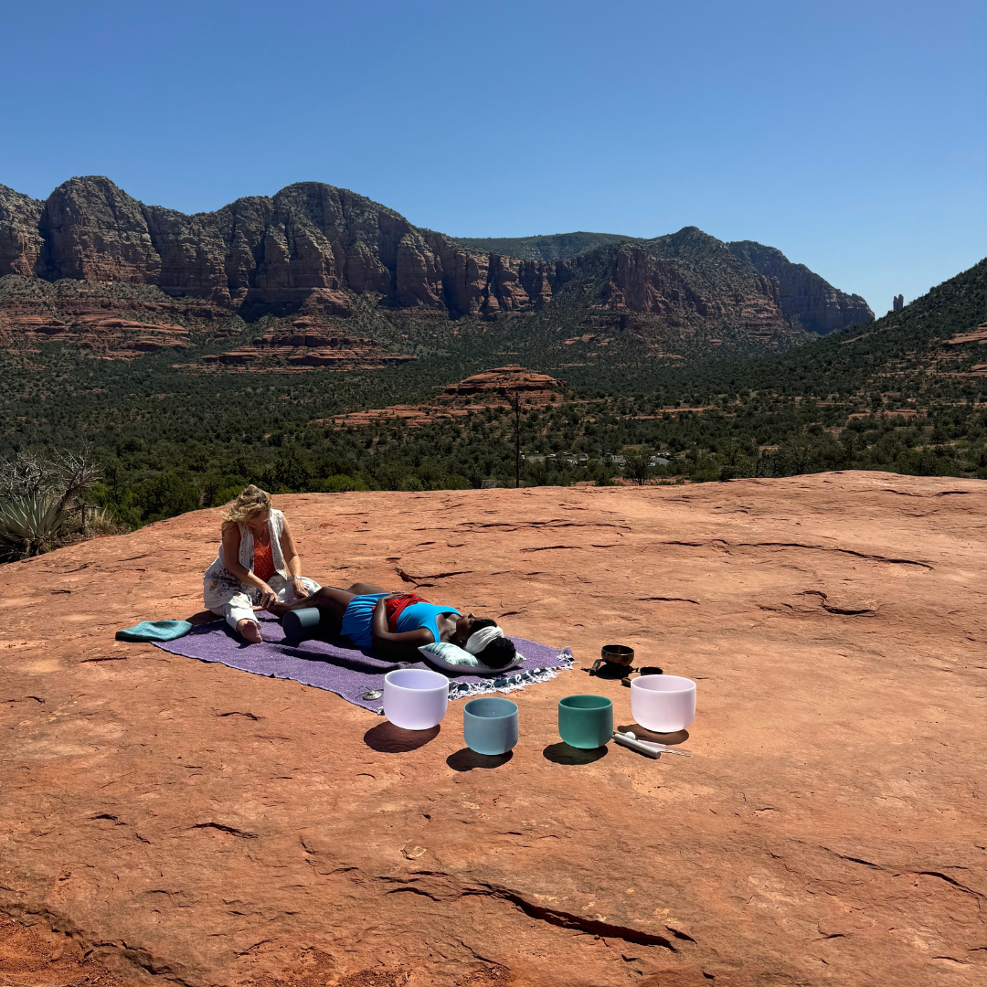 Reiki and Sound Healing in Sedona outdoors