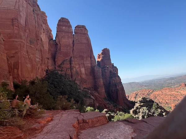 spiritual-retreat People in meditation on Cathedral Rock
